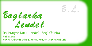 boglarka lendel business card